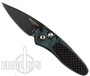 ProTech Sprint Auto Knife, Black Grey Jazz Handle, Carbon Fiber Inlay