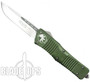Microtech Green Combat Troodon OTF Knife, Stonewash Plain Blade