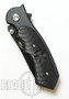 Chopper Cross Assisted Open Knife, Silver Flames
