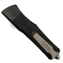 Microtech 142-1 Combat Troodon D/E OTF Auto Knife, Black Blade REAR VIEW