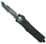 Microtech 144-2T Tactical Combat Troodon T/E OTF Auto Knife, Black Combo Blade