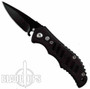 Mini Napoleon III Auto Knife, Black Clip Blade