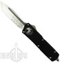 Microtech Tanto Executive Scarab OTF Knife, Satin Combo Blade