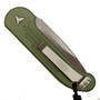 Microtech 135-10OD OD Green LUDT Auto Knife, Stonewash Blade REAR VIEW