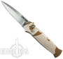 Piranha Desert Camo Bodyguard Auto Knife, CPM-S30V Stonewash Blade