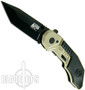 Smith & Wesson M&P MAGIC Assist Knife, Tanto Black Plain Blade, Tan Handle, SWMP3BD