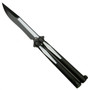 Microtech 173-1VM Venom Tachyon III Balisong Butterfly Knife, Black Blade