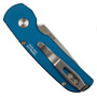 Pro-Tech 2203-BLUE Blue Calmigo Cali-Legal Auto Knife, 154CM Satin Blade REAR VIEW