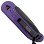 Microtech 135-1PU Purple LUDT Auto Knife, Black Blade REAR VIEW