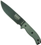 ESEE Knives ESEE-6 Fixed Blade Knife, Black Blade, Linen Micarta Handle, Black Sheath
