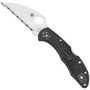 Spyderco C11FSWCBK Delica 4 Wharncliffe Folder Knife, VG-10 Satin SpyderEdge Blade