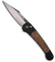 Pro-Tech Monaco Auto, Black Plain Blade, Maple Burl Handle