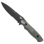 Benchmade 140SBKADC Nimravus Fixed Blade Knife, Green Handle, Drop Point Black Combo Edge Blade