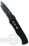 Pro-Tech Emerson Knurl Grip CQC7 E7T08 Tanto Auto Knife, 154CM Black Combo Blade