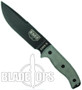 ESEE Knives 6PCPOD Fixed Blade Knife, Black Clip Point Blade, Linen Micarta Handle, Olive Drab Sheath