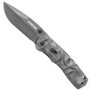 Schrade Grey Dual Action Knife, Grey Plain Edge Blade