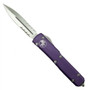 Microtech 122-5CCPU Purple Contoured Ultratech D/E OTF Auto Knife, Satin Combo Blade