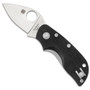 Spyderco C130GP Chicago Folding Knife, Satin Plain Blade, Black G10 FRONT VIEW