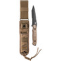 Benchmade 141SBKSN Sand Nimravus Tanto Fixed Blade Knife, 154CM Black Combo Blade SHEATH VIEW