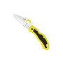 Spyderco Snap-It Salt Folding Lockback Knife, H1 Steel PlainEdge Blade, Yellow FRN/Kraton Handle