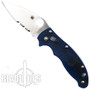 Spyderco Manix 2 C101PSBL2 BD1 Combo Blade, Translucent Blue FRCP Handles