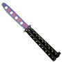 BladeUSA YC-306RB Balisong Butterfly Knife, Rainbow Trainer Blade