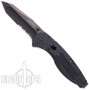 SOG Mini Aegis Assisted Open Knife,  Black TiNi Tanto Plain Blade, AE24