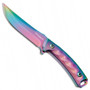 Boker Magnum 02RY543 Rainbow Unicorn Fixed Blade Knife, Rainbow Blade FRONT VIEW