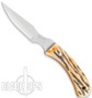Bear & Son 542 Genuine India Stag Bone Caper, Leather Sheath