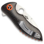 Spyderco Carbon Fiber Rubicon Flipper Knife, PlainEdge Blade