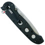 CRKT M16-04Z Large Folder Knife, BeadBlast Tanto Point Blade, clip view