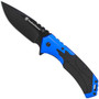 Smith & Wesson SW605BL Blue/Black Folder Knife, Black Blade