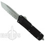 Microtech 179-9 QD Scarab T/E OTF Auto Knife, Full Serrated Bead Blast Blade