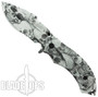 Tac Force Arctic Commander Assist Knife, Drop Point Combo Blade