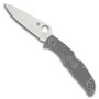 Spyderco Grey Endura 4 Folder Knife, VG-10 Satin Blade FRONT VIEW