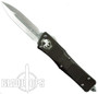 Microtech Green Troodon Double Edge OTF Knife , Stonewash Dual Standard Edges, 138-10GR