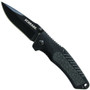 Schrade 206 Folder Knife, Black Plain Clip Point Blade