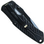 Schrade 206 Folder Knife, Black Plain Clip Point Blade