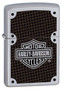 Zippo Lighter Harley Davidson, Satin Chrome Polish, 24025