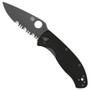 Spyderco C122GBBKPS Tenacious Folder Knife, Black Combo Blade