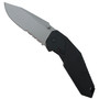 Schrade SCHA5S Assist Knife, Black Handle, Bead Blast Combo Edge 