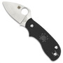 Spyderco Squeak SLIPIT Folder Knife, Plain Edge, Black FRN Handle, C154PBK FRONT VIEW