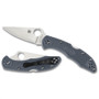 Spyderco Sprint Run C11FPBLE  Blue/Grey Delica 4 Folder Knife, V-Toku2/SUS310 Satin Blade