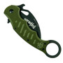 Fox Knives 01FX479OD OD Green Karambit Folder Knife, N680Co Black Blade