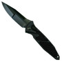 Marfione Custom Knives Socom Elite Compound Grind S/E Auto Knife, Stingray Skin, DLC Black/Stonewash Blade