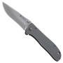 CRKT 6450S Grey Drifter Stainless Folder Knife, Satin Blade