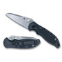 Spyderco Embassy Auto Knife, CPM-S35VN Stonewash Blade REAR VIEW