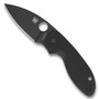 Spyderco Efficient Folder Knife, Black Blade FRONT VIEW