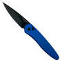 Pro-Tech Blue Newport Auto Knife, Black Blade