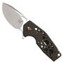 Fox Knives Suru Carbon Fiber Flipper Knife, Bronze Hardware, M390 Blade FRONT VIEW